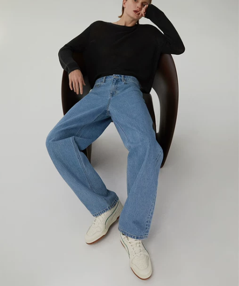 高腰牛仔裤 ZNE Jeans舒展自在率性...