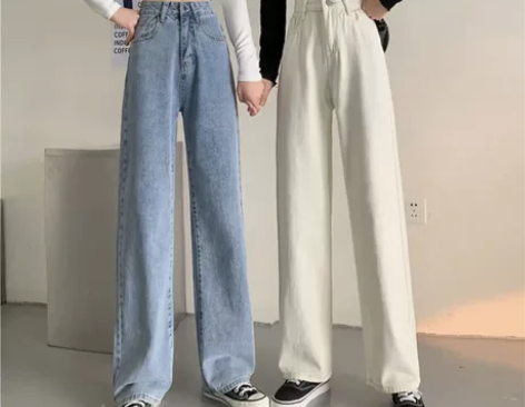 包邮出白色全新 高腰 宽松阔腿裤 S码可以...