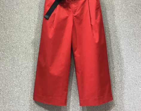 时尚休闲七分阔腿裤女2022春夏韩版高腰显...