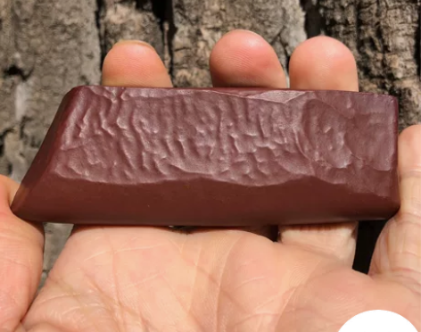 新疆皱纹红泥石 手把件 手玩石 镇纸 文房...