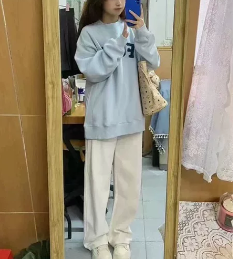 雪尼尔阔腿裤女秋冬高腰垂感拖地裤小个子灯芯...