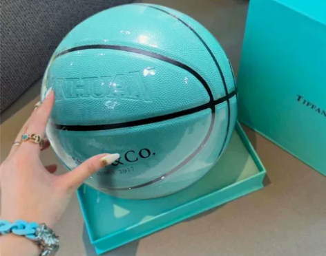 三环球星篮球提夫尼蓝色同款7号成人6号女5...