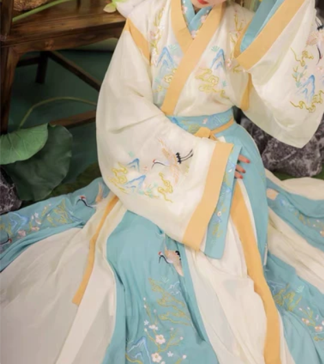 汉服女羽集晋制齐腰魏晋风交领中国风正品6米...