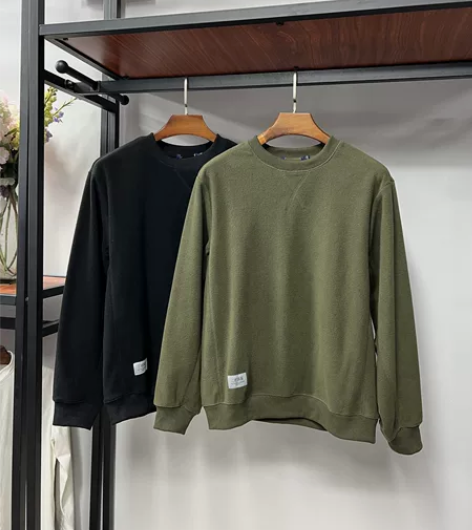 海澜之家男士摇粒绒卫衣 黑色货号SM103...