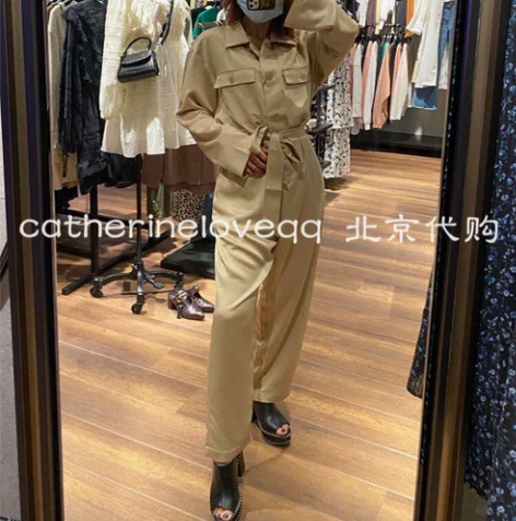 MOUSSY 国内代购 翻领气质系带连体裤...