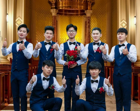 伴郎服兄弟装团服西装马甲结婚新郎礼服婚礼西...