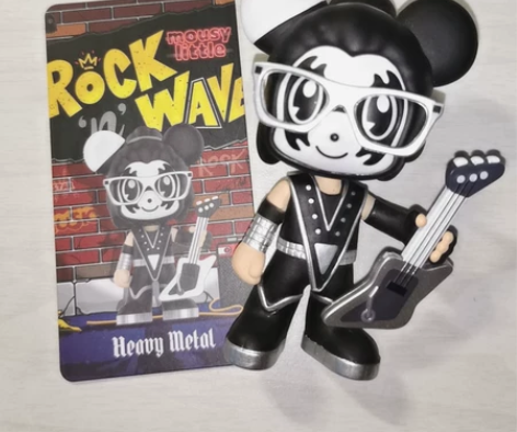 泡泡玛特 摇滚浪潮系列 重金属 无盒无袋有...