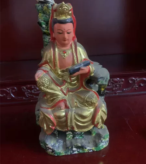 二手木雕 香樟木 。南海观音 高约26.5...