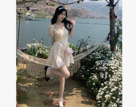 JMSHOP 误入凡间精灵 裙子女夏显瘦甜...