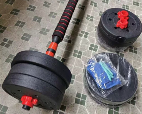38包邮家用哑铃杠铃两用可调节哑铃套装学生...