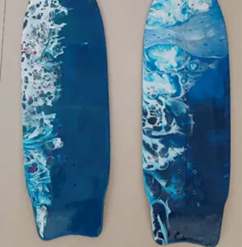 32寸加枫路冲板面，diy环氧树脂表面创作...