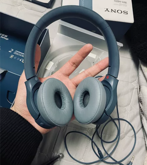 索尼 sony wh-h810n 蓝色 自...