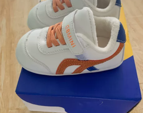 英贝米尼婴儿鞋子秋冬季宝宝学步鞋女加绒保暖...