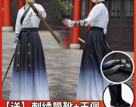 汉服男帅气古装大码中国古风长袖衣服魏晋风传...