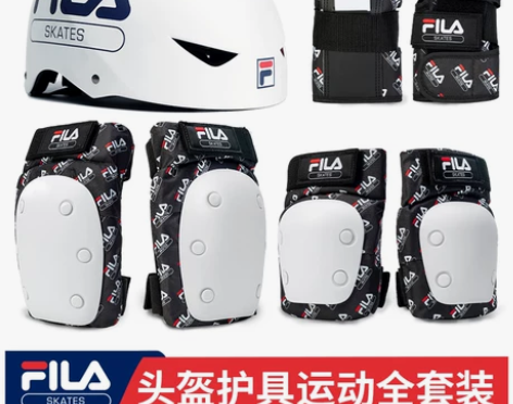 斐乐护具 护具女生FILA轮滑套装护膝滑板...