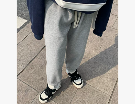 老玛儿 秋冬季加绒加厚宽松束脚运动裤女20...