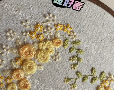 法式玫瑰 主题刺绣装饰画 纯手工成品,家居...