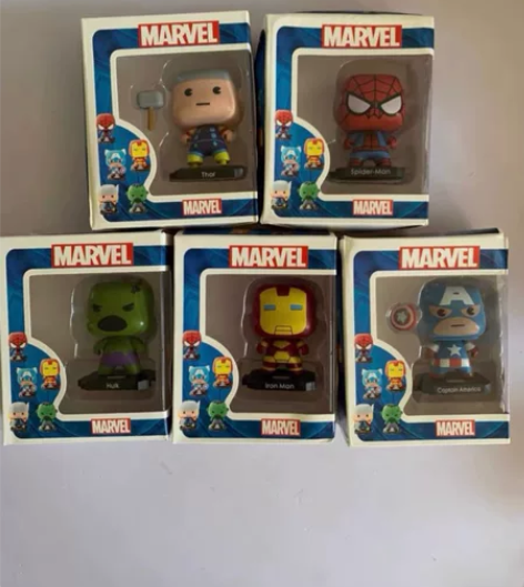 5个 正版漫威盲盒Q版公仔钢铁侠蜘蛛侠手办...