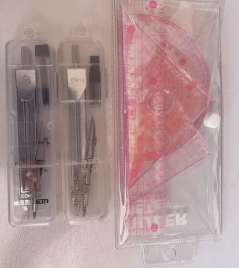 数学三角板圆规，支持单独买，喜欢私信我拍细...