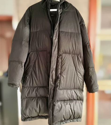 ZARA长款过膝连帽羽绒服男2022年冬季...