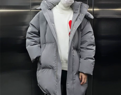 90白鹅绒中长款羽绒服男潮牌冬季新款加厚保...