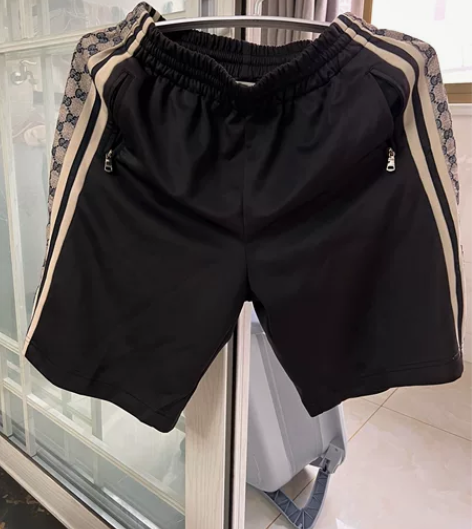 男士古驰 Gucci 新款裤子 侧边暗纹织...