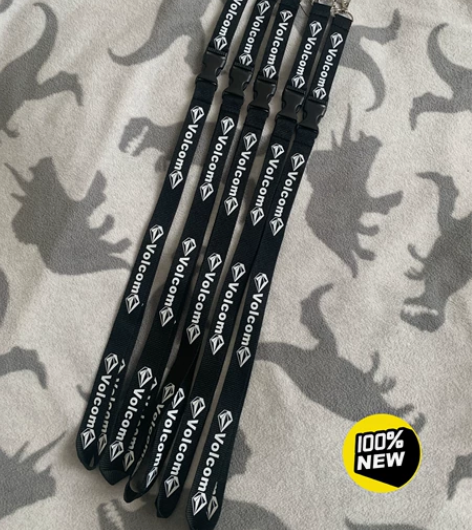 Volcom挂绳手机钥匙挂绳 黑色全新 经...