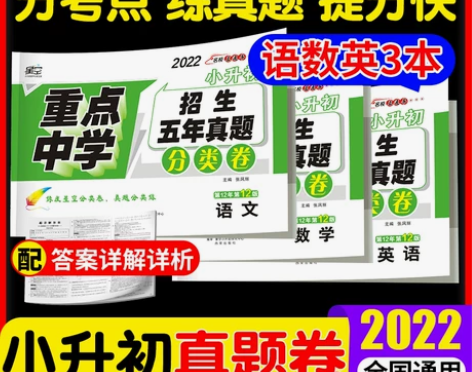 星空小升初真题卷数学语文英语小学专项训练分...