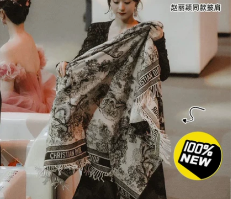 全新处理仿羊绒围巾赵丽颖同款披肩保暖 全新...