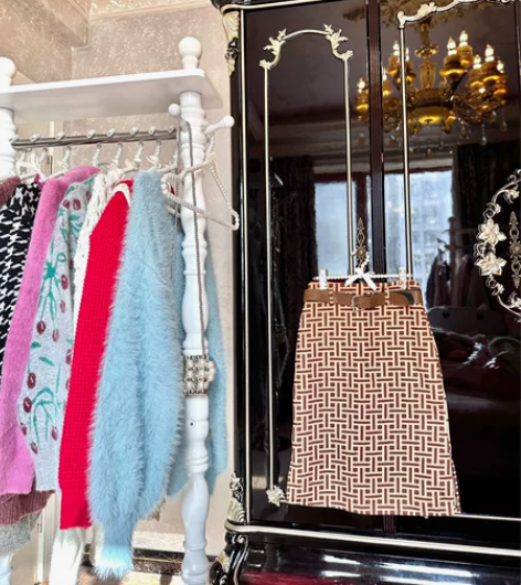 欧货复古半身裙子松紧高腰修身显瘦包臀裙中裙...