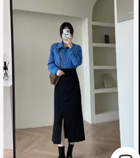 搬家清衣柜！！！立裁铅笔裙 春秋冬半裙 显...