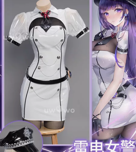 预租 悠窝窝家雷电将军女警服m 租衣服请提...