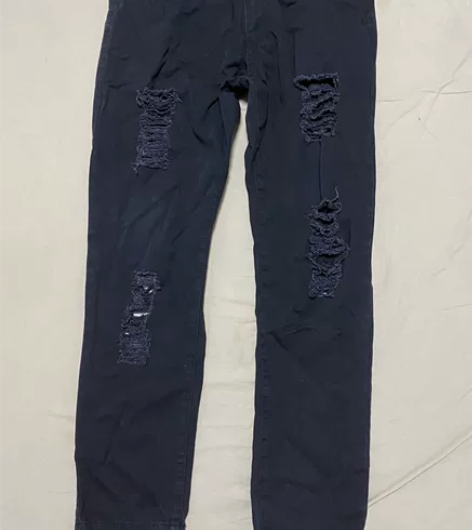 正品 13fw Off White牛仔裤前...