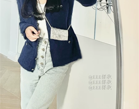 【现货】开衩牛仔裤vintage高腰显瘦显...