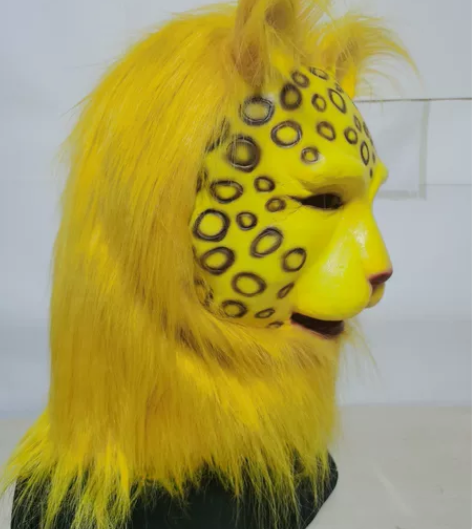 西游记影视仿真金钱豹乳胶面具沙雕网红角色扮...