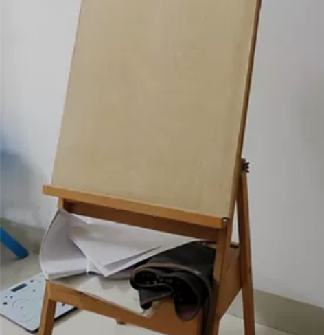 出闲置1.5m高原木画架 送个实木画板全新...