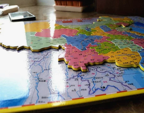 初中专用中国地图立体玩具益智磁力磁性拼图高...