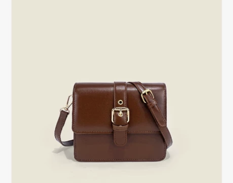 JUOLEOY包包女2021新款棕色斜挎包...