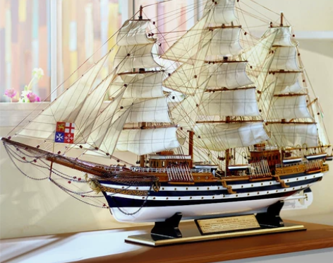 室内模型 大型木质仿真帆船摆件 韦斯普奇号...