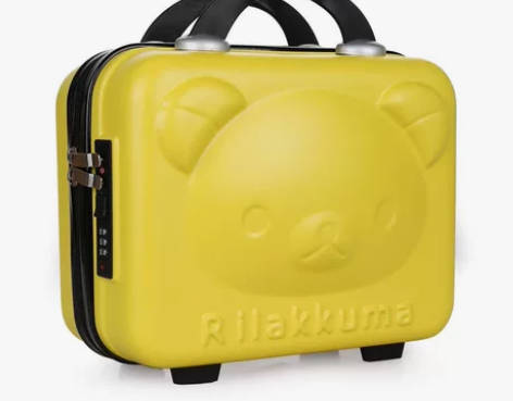 手提箱化妆箱女生行李箱14寸卡通可爱小熊密...