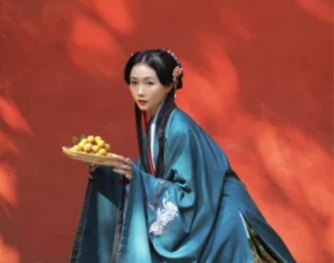 兰若庭 汉服 乘黄 明披风 绿色，M码全新...