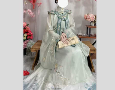 裳云兮幽兰原创汉服女明制斜襟立领长衫齐腰褶...