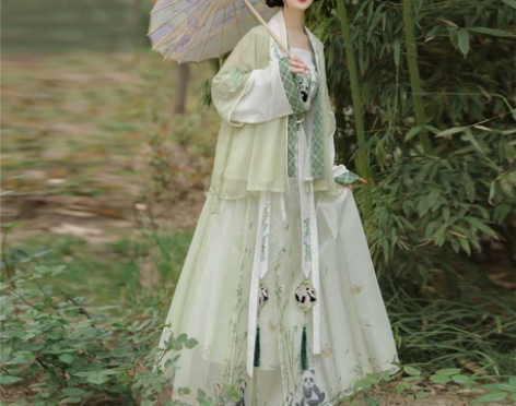 汉旭原创汉服【团子】明制对交穿半袖一片式马...