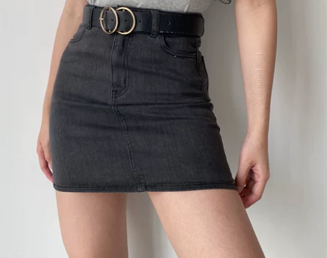 高腰修身高弹牛仔半身短裙超显腿长包臀裙一步...