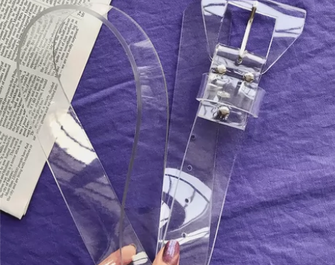 透明皮带女简约百搭宽腰带配牛仔裤裙子装饰韩...