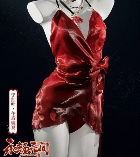 预售宁红叶泳装cos次元依家m+白短假发（...