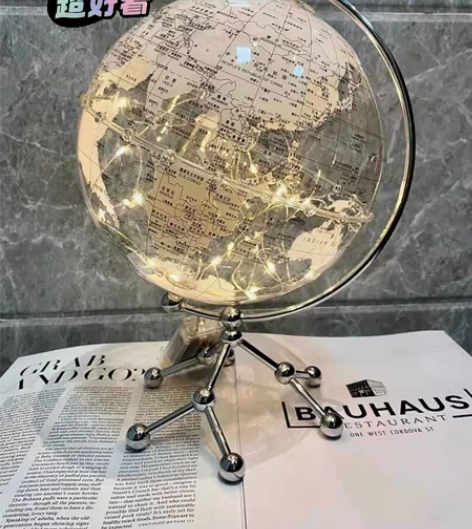 透明地球仪摆件轻奢家居客厅电视柜酒柜办公室...
