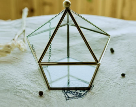 复古简约森系永生花戒指盒透明玻璃婚戒首饰盒...