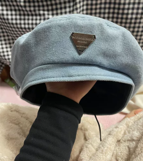 牛仔贝雷帽 全新 全新 一次未戴过...