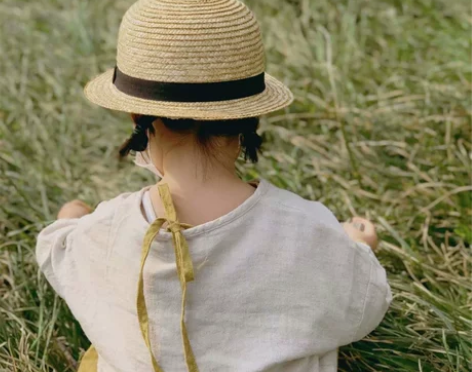 ?春夏新款日本可爱圆顶小帽檐遮阳草帽儿童宝...